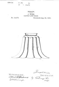 Phoenix Light Fixture Shade Design Patent D 19279-1