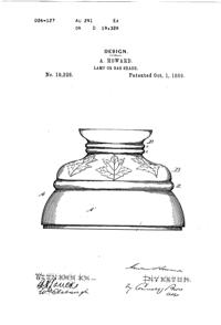 Phoenix Light Fixture Shade Design Patent D 19328-1
