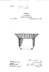 Phoenix Light Fixture Shade Design Patent D 19329-1