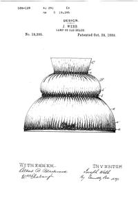 Phoenix Light Fixture Shade Design Patent D 19395-1