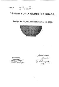 Phoenix Light Fixture Shade Design Patent D 20299-1