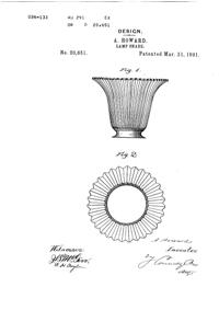 Phoenix Light Fixture Shade Design Patent D 20651-1