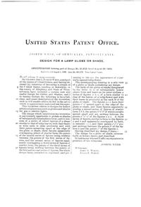 Phoenix Light Fixture Shade Design Patent D 21819-2