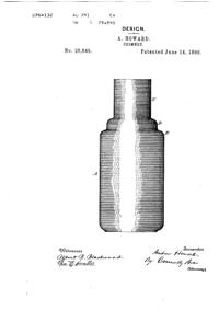 Phoenix Lamp Chimney Design Patent D 28845-1