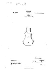 Phoenix Lamp Chimney Design Patent D 29835-1