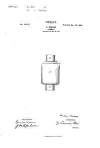 Phoenix Lamp Chimney Design Patent D 29837-1