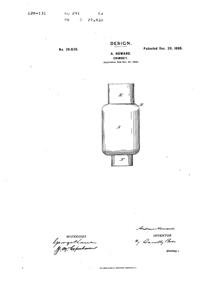 Phoenix Lamp Chimney Design Patent D 29838-1