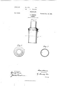 Phoenix Lamp Chimney Design Patent D 32029-1