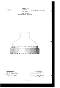 Phoenix Light Fixture Shade Design Patent D 38311-1