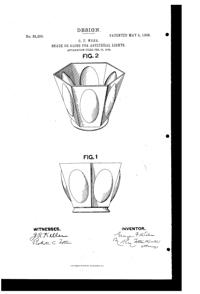 Phoenix Light Fixture Shade Design Patent D 39293-1