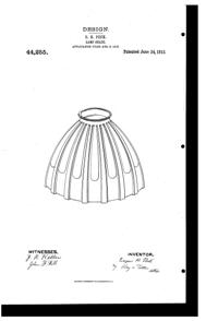 Phoenix Light Fixture Shade Design Patent D 44255-1