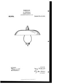 Phoenix Light Fixture Design Patent D 46964-1