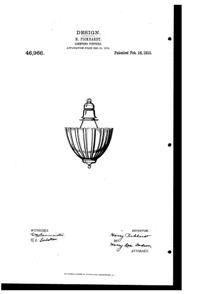 Phoenix Light Fixture Design Patent D 46966-1