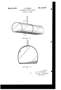 Phoenix Fluorescent Light Fixture Design Patent D127374-1