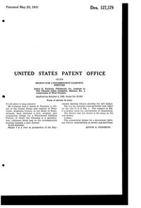 Phoenix Fluorescent Light Fixture Design Patent D127379-2
