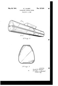 Phoenix Fluorescent Light Fixture Design Patent D127391-1