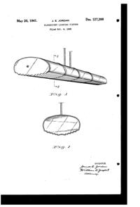 Phoenix Fluorescent Light Fixture Design Patent D127398-1