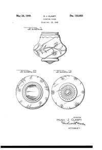 Phoenix Light Fixture Globe Design Patent D153855-1