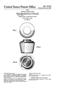 Phoenix Light Fixture Globe Design Patent D174318-1