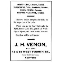 J. H. Venon Advertisement