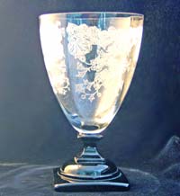 Central #1450 Goblet with Lotus McGuire  Etch