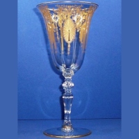 Cambridge #3111 Water Goblet w/ Candlelight Etch