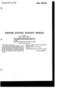 Carr-Lowrey Bottle Design Patent D103316-2