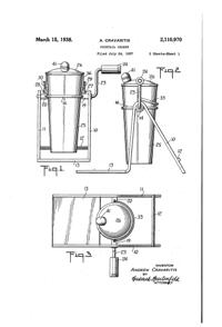 National Silver Deposit Ware Cocktail Shaker Patent 2110970-1