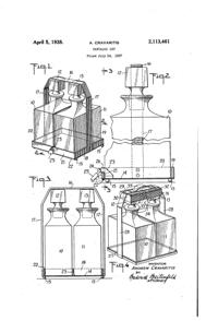 National Silver Deposit Ware Tantalus Patent 2113461-1