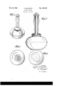 National Silver Deposit Ware Cocktail Shaker Design Patent D152675-1