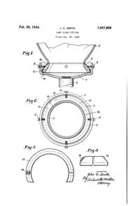 Phoenix Light Fixture Globe Holder Patent 1947806-1