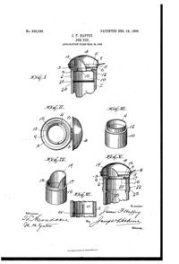 U. S. Glass Jug Top Patent  838536-1