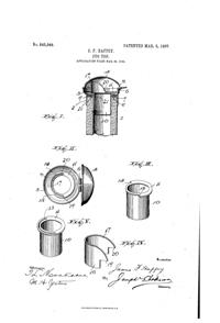 U. S. Glass Jug Top Patent  845946-1