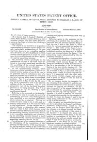 U. S. Glass Jug Top Patent  845946-2