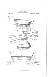 U. S. Glass Jug Top Patent 1195434-1