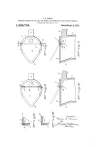 U. S. Glass Jug Top Patent 1389733-1
