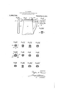 U. S. Glass Jug Top Patent 1389734-1