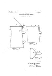 U. S. Glass Jug Top Patent 1490883-1