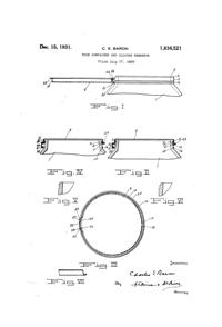 U. S. Glass Container Lid Patent 1836521-1
