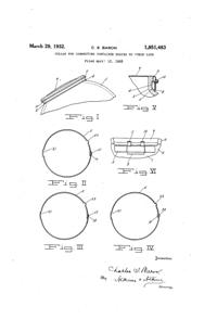 U. S. Glass Container Collar Patent 1851483-1