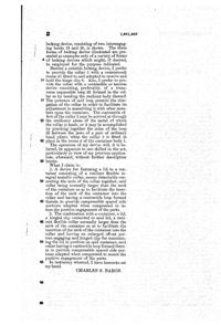 U. S. Glass Container Collar Patent 1851483-3