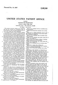 U. S. Glass Jug Top Patent 2102349-04