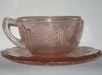 Jeannette Cherry Blossom Repro Cup and Saucer
