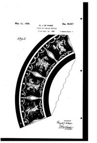 DePasse Pearsall Decoration on Plate Design Patent D 64627-2
