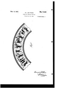 DePasse Pearsall Golfers Decoration on Plate Design Patent D 71960-2