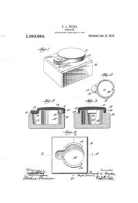 Weeks Inkstand Patent 1050884-1