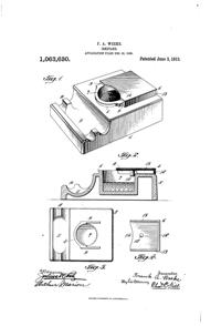 Weeks Inkstand Patent 1063630-1