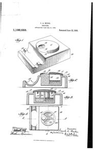 Weeks Inkstand Patent 1186633-1