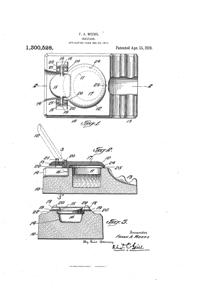 Weeks Inkstand Patent 1300528-1