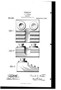 Weeks Inkstand Design Patent D 43126-1